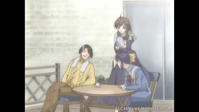 Hentai cartoon romantic couple enjoys hardcore sex