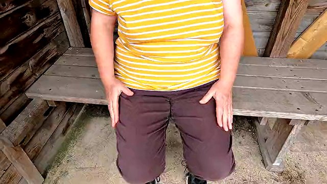 Titslapping at the public bus stop
