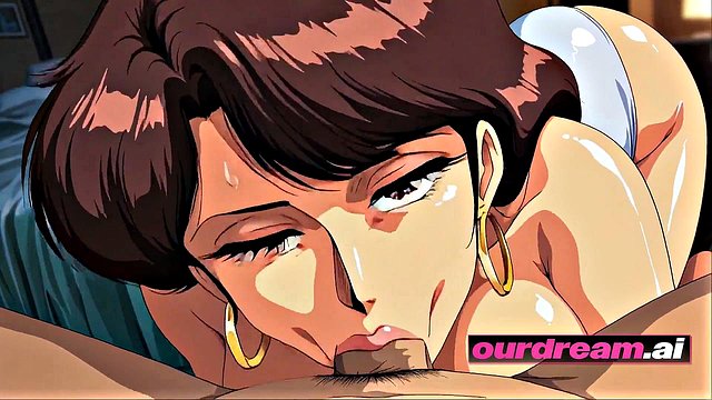 Busty Brunette Anime Babe Hardcore Fucked in Retro Apartment