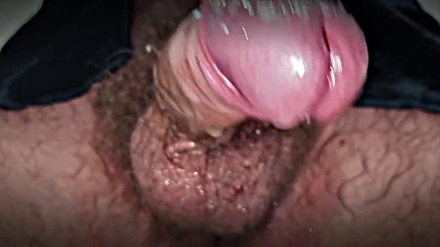 SOLO | CUMSHOT - RIPS OFF PANTIES AND JERKS OFF QUICKLY HORNY WITH A HUGE COCK AND OPEN ASS WITH SPANKING (SEXY AND GIFTED)