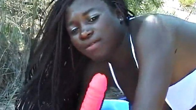 EXPLOITED AFRICAN IMMIGRANTS - Amateur hottie in black bikini tries out horny white couple