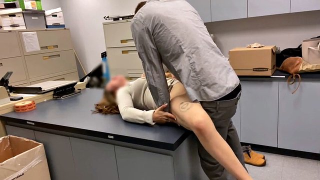 Hot secretary gets fucked in the copy room