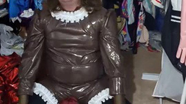 Desperate Full Diaper Brown PVC Eevee Sissy Maid Breathplay Hump Inflatable Tail