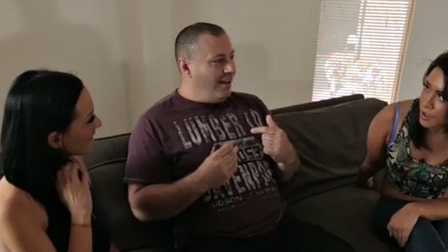 Tiny cock dominas humiliate sub in trio while inspecting