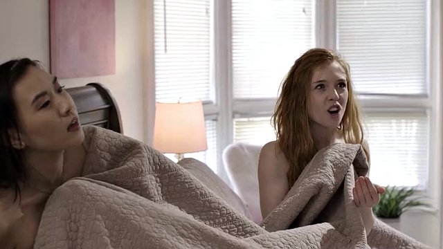 PURE TABOO controlling MILF Reagan Foxx caught her stepdaughter Kimmy Kimm having sex with Madi Collins!