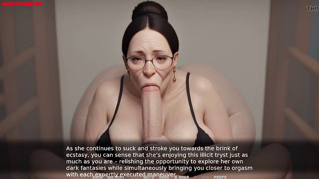 Chubby GILF fulfills her erotic fantasy of sucking a big cock - GILF Gameplay 08