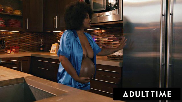 ADULT TIME - Pregnant Avery Jane Craves Cock In Her Mouth & Pussy! Satisfied By GUSHING CREAMPIE