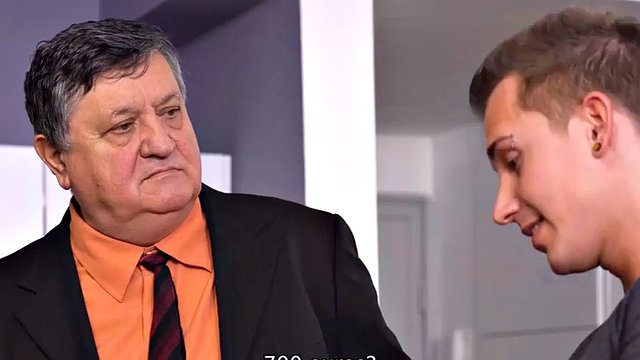 daddy4k. for cash fat man fucks son's girlfriend in front of poor guy