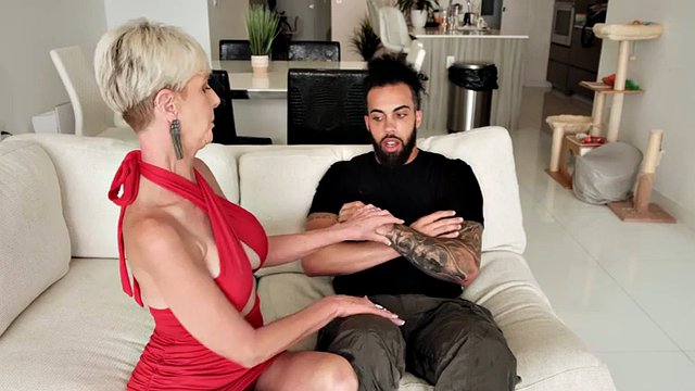 60 year old Foxy with big tits fucks her son's best friend