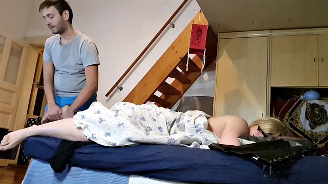 Curvy step sister fucked and then the other licking a dick covered in clean cum HD FULL