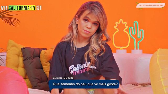 Brazilian Naughty Dwarf Fucks Herself with Giant Dildo