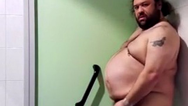 Plump on the toilet
