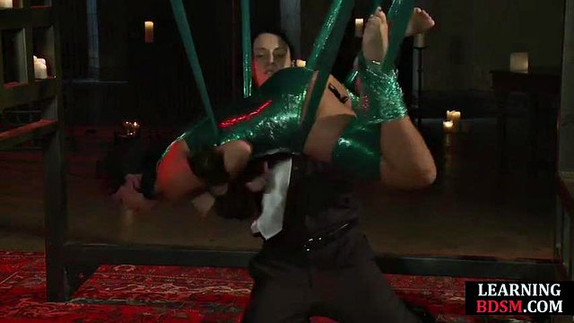 Tiedup BDSM slut fingered by master