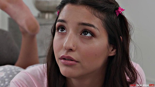Stepbro Comforts Cute Brunette
