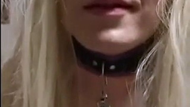 Crossdresser collared sissy slut fucked naked by chubby daddy