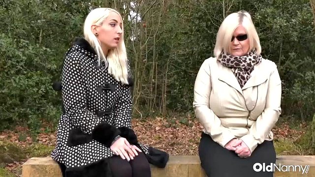 Old Nanny and Blonde Babe Passionate Lesbian Encounters