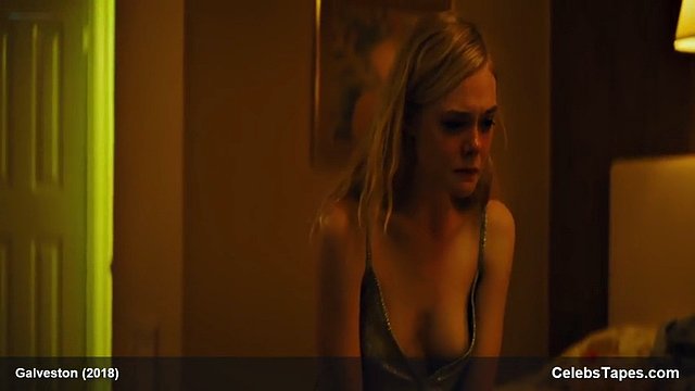 Elle Fanning showing her tits