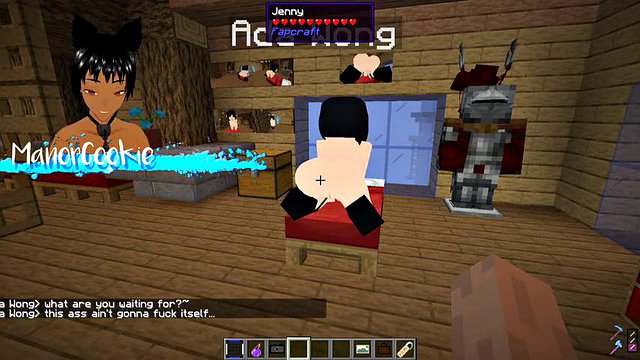 Jenny Mod, Fapcraft Minecraft 그것은 Resident Evil의 Ada Wong이고 그녀는 섹스하고 싶어