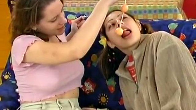 Of pretty young cousin have fun in the dildo