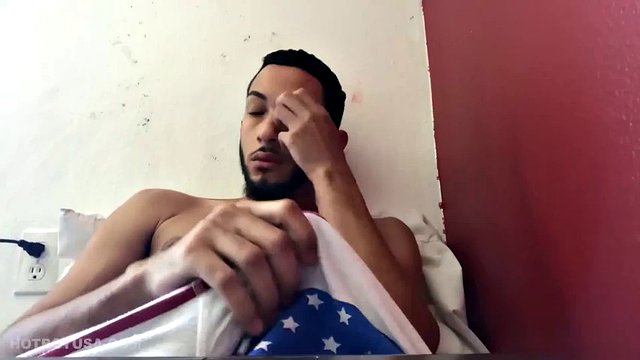 Brain gets a boner then pushes down his shorts enough to release his big cock and balls. His balls are literally rubbing against the laptop he's using to record this masturbation session.
