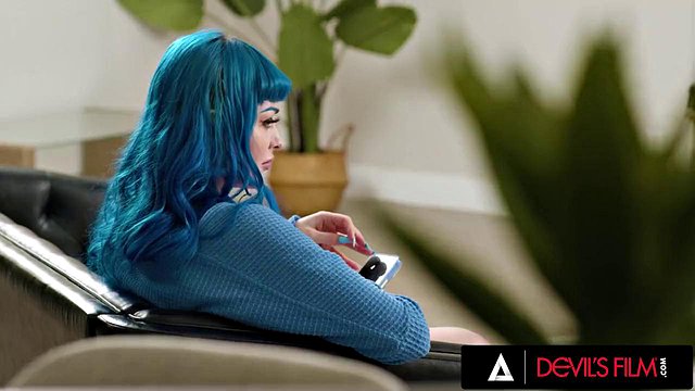 DEVILS FILM - Jewelz Blu Catches Man Jerking Instead Of Fixing Fridge Then Gives Rough Big Tits Fuck