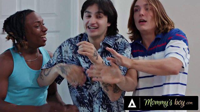 Stepmom Rachael Cavalli Gets Creampied by Pervy Stepson While Stepdad Watches