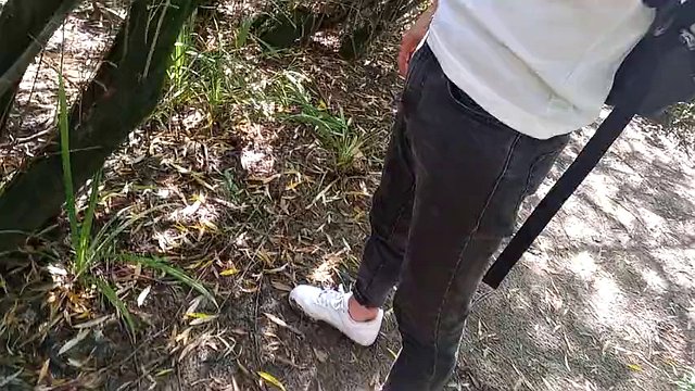 Jon Arteen shows his dick, pisses pee outdoor, puts his white sneakers in mud  Asian boy sticks out his cock, pees outside, walk