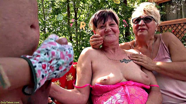 Matures' Wild Outdoor Anal Orgy Birthday Bash