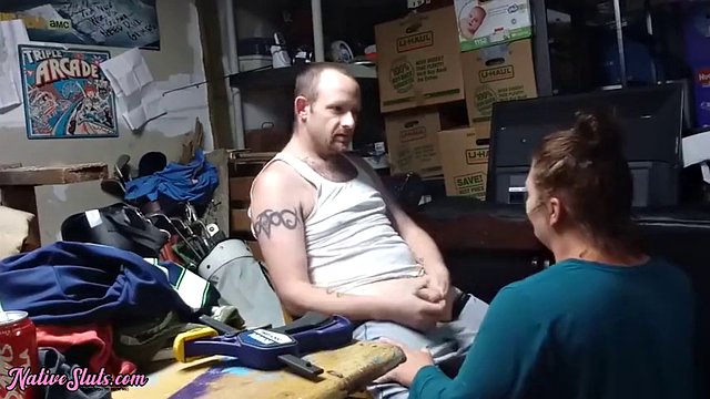 BBW MOM fucks DAD in the store - Family Sex