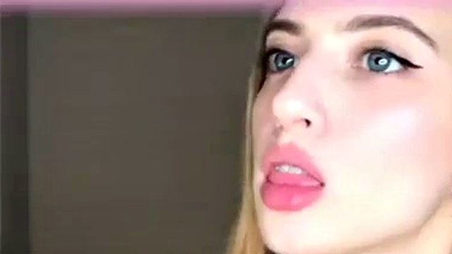 blonde teen mouth tease finger in mouth sexy braces face fetish closeup